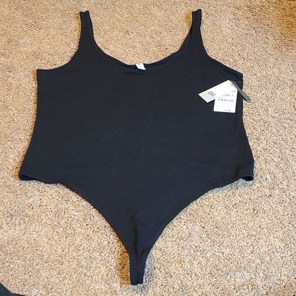 Bp black bodysuit width 17in, length from shoulder to bottom 29in. - Picture 1 of 4